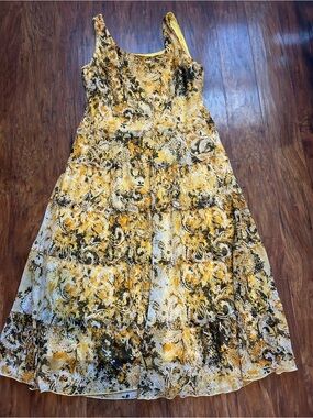 Sleeveless Sundress Tiered Floral Dress Multicolored Summer Mediterranean